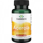 SWANSON ACEROLA IR NATŪRALUS VITAMINAS C 60 KAPS. (SWANSON, JAV) maisto papildas
