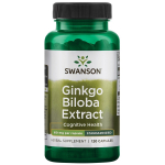 SWANSON GINKGO BILOBA STANDARTIZUOTA 60MG 120 KAPS. (SWANSON, JAV) maisto papildas