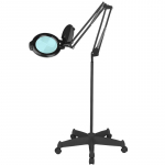 Kosmetologinė lempa LED su lupa 5D 10W (pastatoma ant grindų, su ratukais)