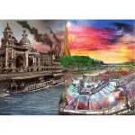Ravensburger dėlionė &bdquo;Paryžius: tada ir dabar&ldquo;, 1000 det.