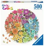 Ravensburger apvali dėlionė &bdquo;Spalvų ratas: gėlės&ldquo;, 500 det.