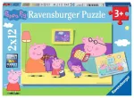 Ravensburger 2 dėlionės &bdquo;Kiaulytė Pepa&ldquo;, 2&times;12 det., nuo 3 m.