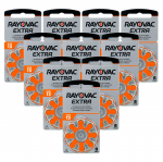 Rayovac Extra Advanced 13 klausos aparatų baterijos, 80 vnt.