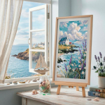 Siuvinėjimo kryželiu rinkinys &bdquo;Kai jūra sapnuoja&ldquo; 23x40 cm AAH-318
