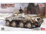 Sd.Kfz. 234/1 &scaron;arvuotis su interjeru, 1/35 plastikinis modelis