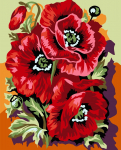 Tapybos pagal skaičius rinkinys: King poppies 16.5x13 cm MINI025