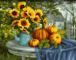 Tapybos pagal skaičius rinkinys: Warm autumn 40x50 cm B132