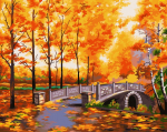 Tapybos pagal skaičius rinkinys: Autumn Park 40x50 cm S014