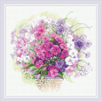 Watercolor Phlox  - Deimantinės Mozaikos rinkinys i&scaron; RIOLIS Nr.: AM0053