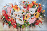 Karoliukų siuvinėjimo rinkinys &bdquo;&Scaron;velnios gėlės&ldquo;, 27x40 cm, 27 spalvų