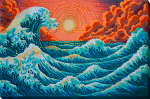 Karoliukų siuvinėjimo rinkinys &bdquo;&Scaron;nibždanti jūra&ldquo;, 36x24 cm AAB-953