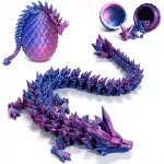3D spausdintas drakono kiau&scaron;inis su lanksčiu drakonu viduje