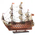 Rankų darbo burlaivio San Felipe modelis 45 cm