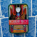 Aquarian Tarot kortos skardinėje dėžutėje
