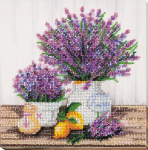 Karoliukų siuvinėjimo rinkinys &bdquo;Levandų aromatas&ldquo; su rėmeliu