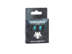 Raven Guard kauliukai Warhammer 40,000 &ndash; juodi perlamutriniai, 16 vnt