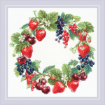 Wreath with Berries. Siuvinėjimo rinkinys i&scaron; RIOLIS Nr.: 2323