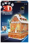 Ravensburger 3D dėlionė &bdquo;Imbierinis namelis&ldquo; su &scaron;viesa, 257 det., nuo 8 m.