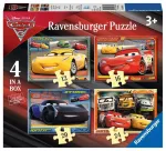 Ravensburger 4 dėlionės &bdquo;Disney Pixar Ratai 3&ldquo;, 12&ndash;24 det., nuo 3 m.