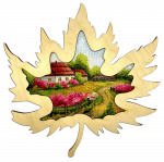 Siuvinėjimo kryželiu rinkinys Pavasario motyvas, 18 ct, rėmelis, 20&times;16 cm