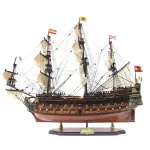 Didelis burlaivio San Felipe modelis 80 cm, rankų darbo