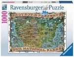 Ravensburger dėlionė &bdquo;JAV nacionalinių parkų žemėlapis&ldquo;, 1000 det.