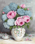 Roses & Hydrangeas SB2322 - siuvinėjimo kryželiu rinkinys