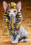 Deimantinis paveikslas (Discontinued) Pharaoh Sphynx Cat WD2511