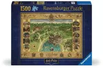 Ravensburger dėlionė &bdquo;Haris Poteris: Hogvartso žemėlapis&ldquo;, 1500 det.