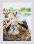 PT Stork Family siuvinėjimo rinkinys i&scaron; RIOLIS Nr.: 0088PT