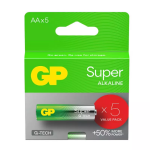 GP Super AA &scaron;arminės baterijos 1.5V, 5 vnt.