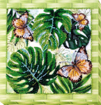 Vidutinis karoliukų siuvinėjimo rinkinys &bdquo;Monstrai ir gėlės&ldquo; 20x20 cm