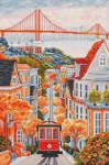 Kryželių siuvinėjimo rinkinys San Franciskas 17,5&times;26 cm Aida16
