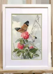 Siuvinėjimo kryželiu rinkinys &bdquo;&Scaron;okis ant gėlių&ldquo; 15 x 25 cm