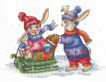 Bunnies Winter Games SANZ-43 - siuvinėjimo rinkinys i&scaron; Andriana