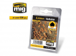 AMMO MIG Liepos sausi lapai &ndash; ruduo, lazeriu pjaustyti, dioramoms 1:35/1:48