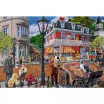 Medinė dėlionė &bdquo;Main Street&ldquo; 400 detalių, 3D storis 4 mm, vaikams 8+