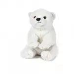 Pliu&scaron;inis baltasis lokys, mink&scaron;tas žaislas vaikams 30 cm