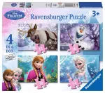Ravensburger 4 dėlionės &bdquo;Disney Ledo &scaron;alis&ldquo;, 12&ndash;24 det., nuo 3 m.