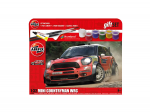 Airfix Mini Cooper Countryman WRC 1/32 dovanų rinkinys su dažais ir klijais