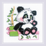 Panda Gift cross stitch kit by RIOLIS Ref. no.: 1883