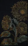 Siuvinėjimo kryželiu rinkinys &bdquo;Spindesys tamsoje&ldquo; 18 x 30 cm, gėlės