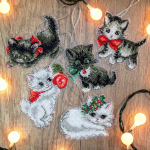 Christmas Kittens Toys SLETI987 - siuvinėjimo kryželiu rinkinys