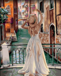 Tapybos pagal skaičius rinkinys: Vacation in Venice 40x50 cm J055