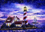 Deimantinis paveikslas Lighthouse at dawn WD2590