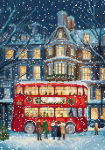 Kalėdinis siuvinėjimo kryželiu rinkinys &bdquo;Londonas&ldquo;, 19x27 cm