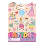 Laikinos tatuiruotės vaikams su folijos akcentais, Princesės