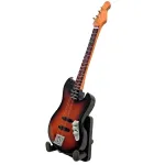 Mini dekoratyvinė gitara 15 cm su stovu, Sunburst spalvos, 1:6 mastelis