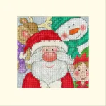 Siuvinėjimo kryželiu rinkinys-atvirukas &bdquo;Jolly Times&ldquo;, 10x10 cm