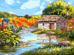 Tapybos pagal skaičius rinkinys: A134 Picturesque river 40*50